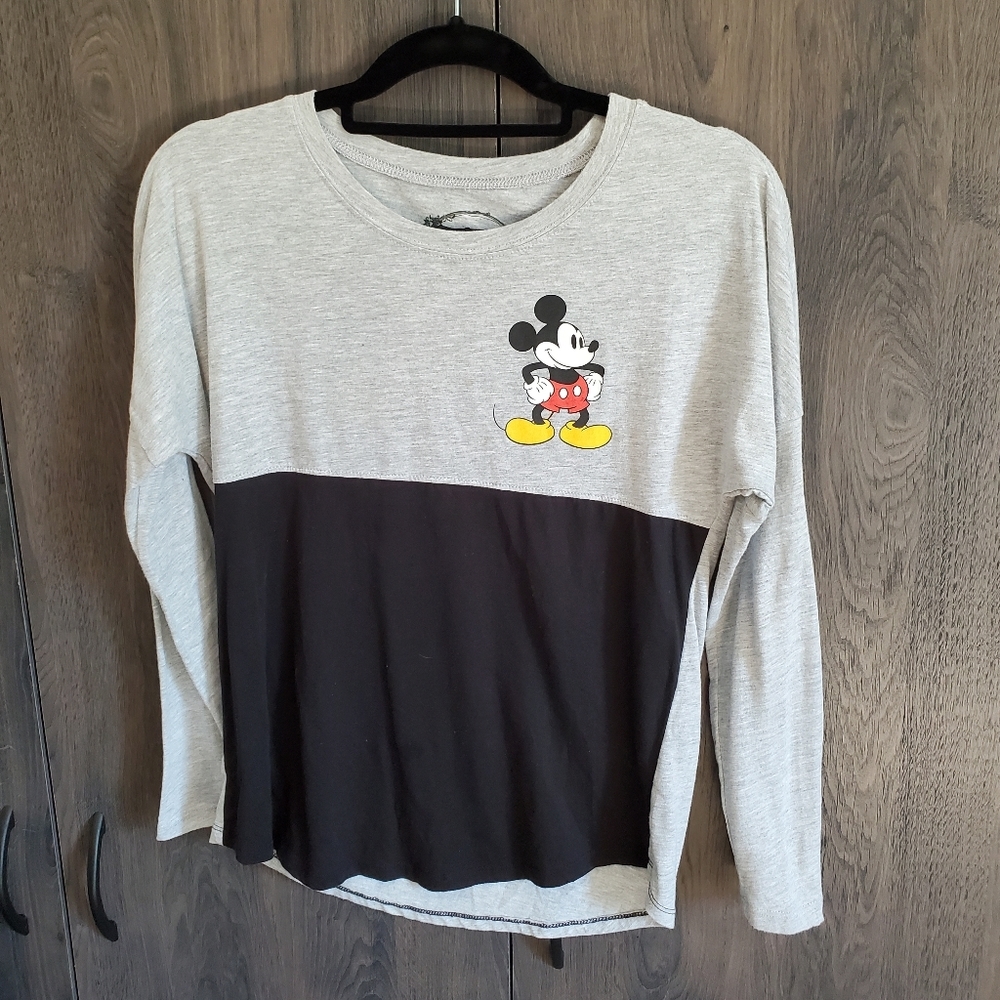Disney Brand Mickey Mouse Graphic Long Sleeve Tee Shirt Top Size S Great - Picture 2 of 10